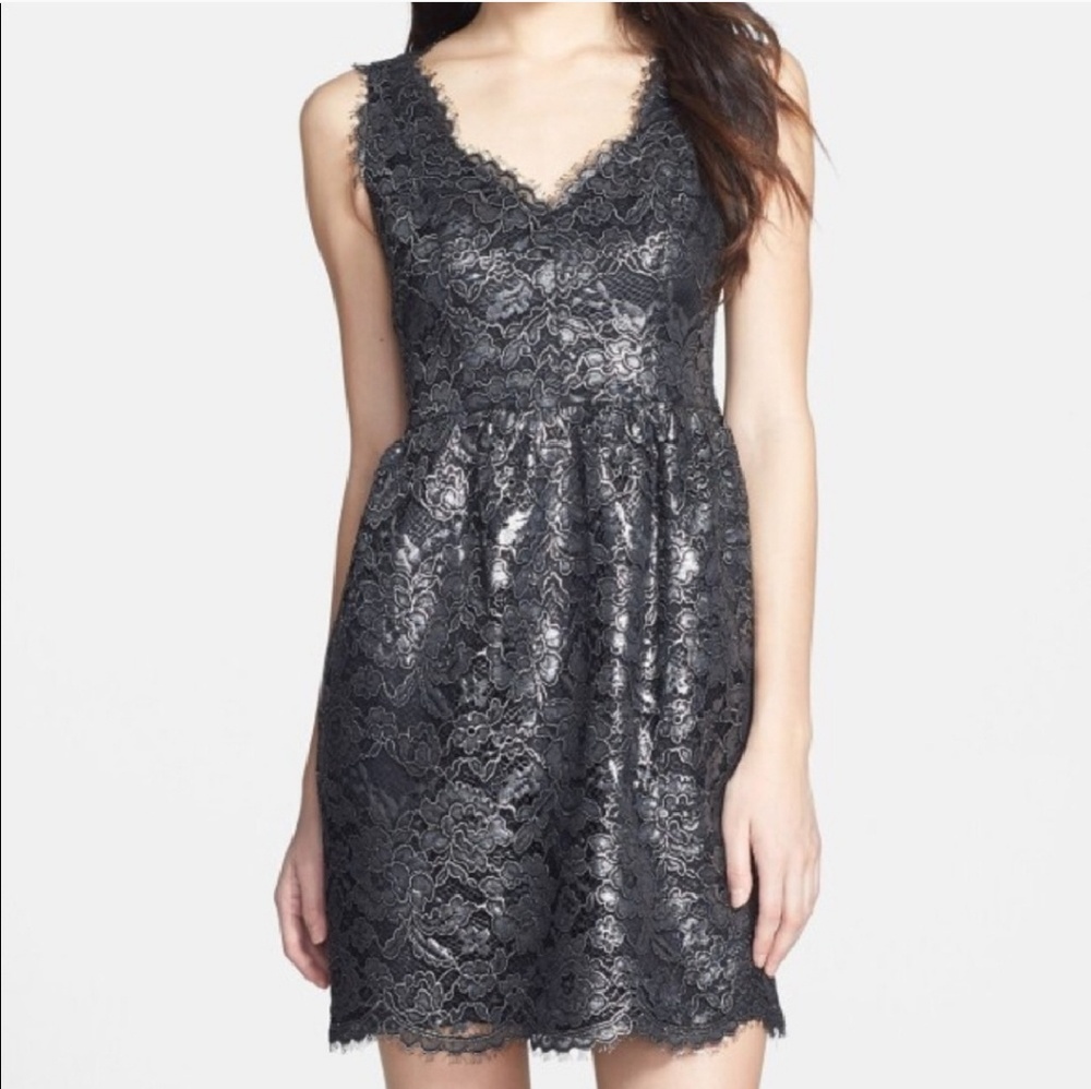 Shoshanna Metallic Sierra Dress